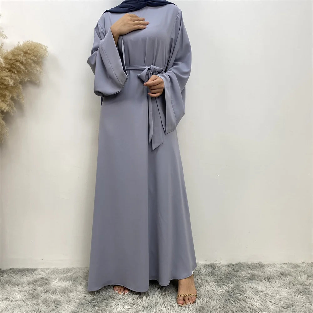 Modest Turkish Kaftan Abaya – Muslim Ramadan Maxi Dress for Women