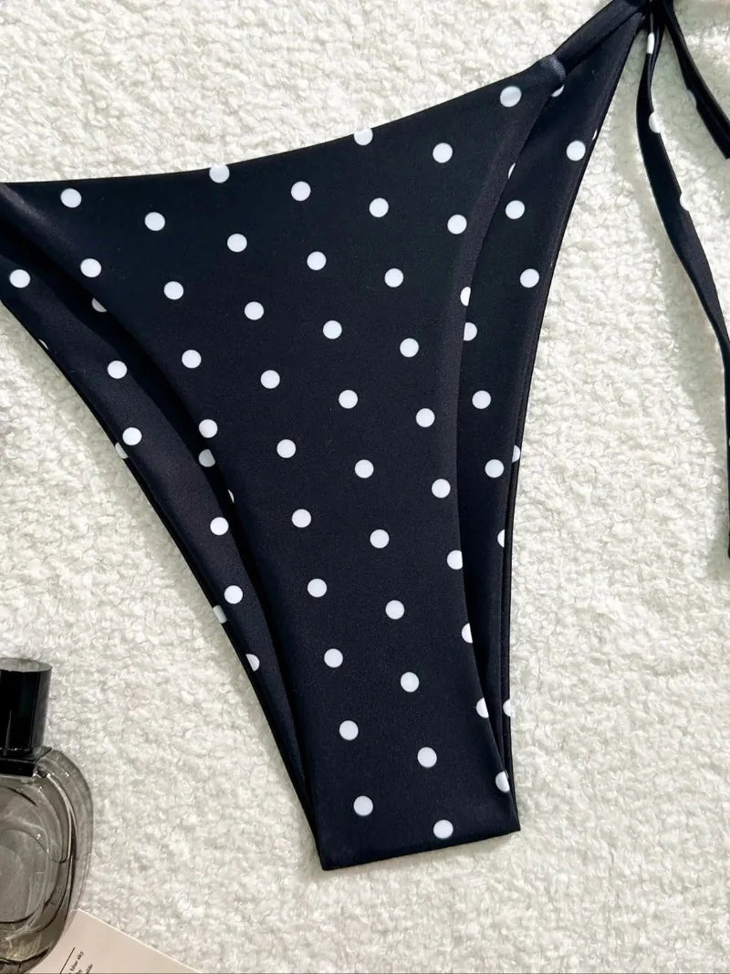Black & White Polka Dot Bikini – Women Beach Set