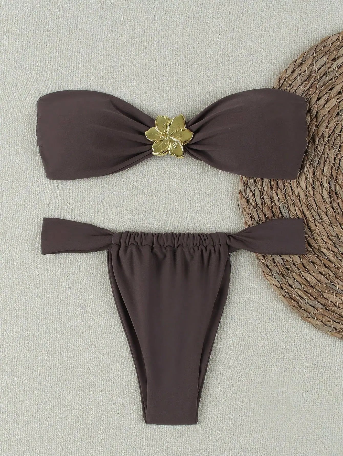 2026 Sexy Bandeau Push-Up Bikini Set – Brazilian Thong Swimwear for Women
