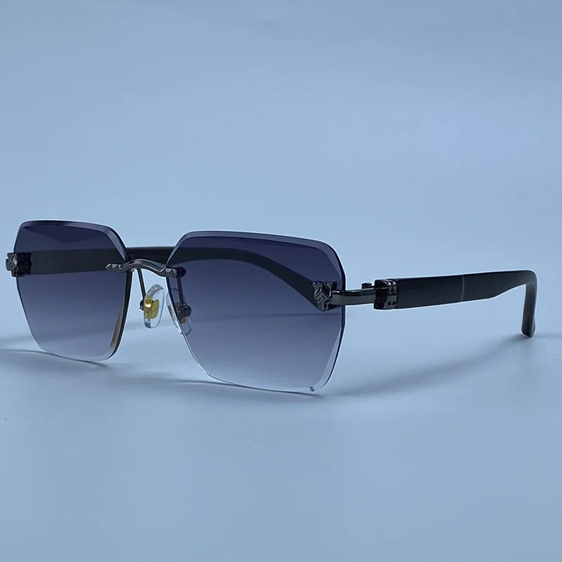 Lunettes de Soleil Photochromiques Sans Monture Luxe Homme