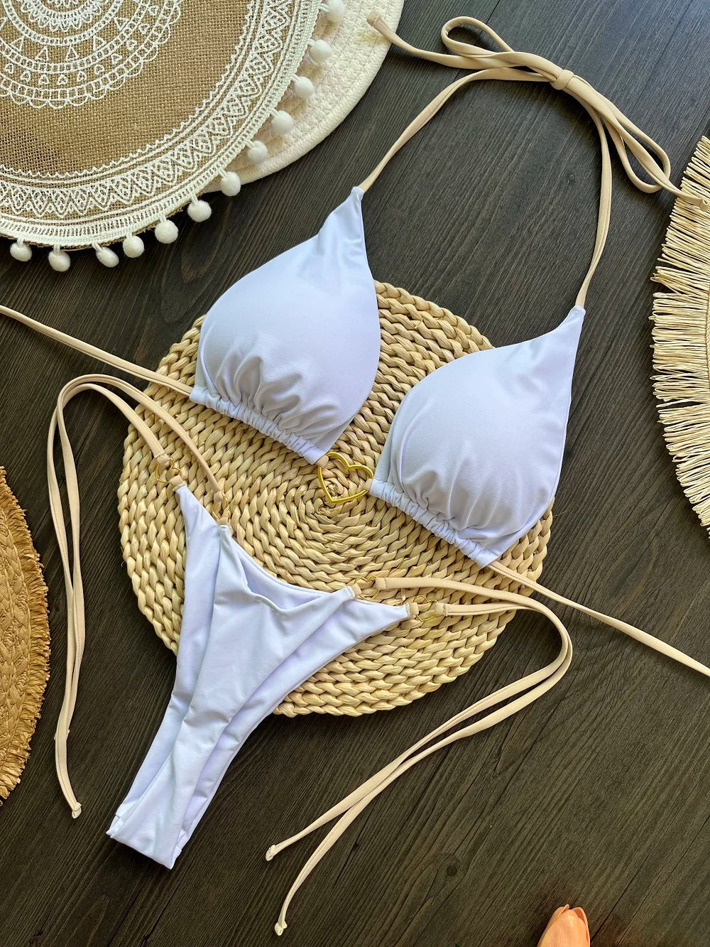 Sexy Triangle Thong Bikini Set – Women Beachwear