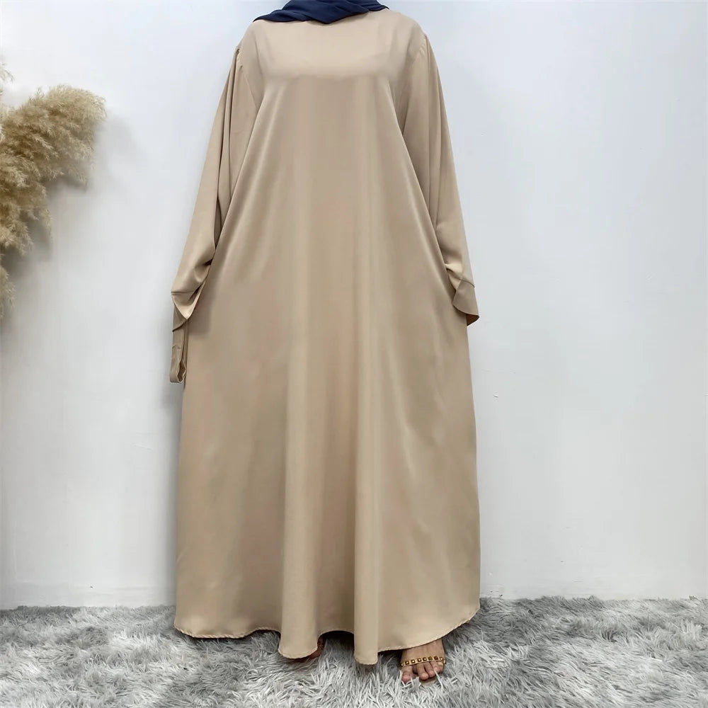 Modest Turkish Kaftan Abaya – Muslim Ramadan Maxi Dress for Women