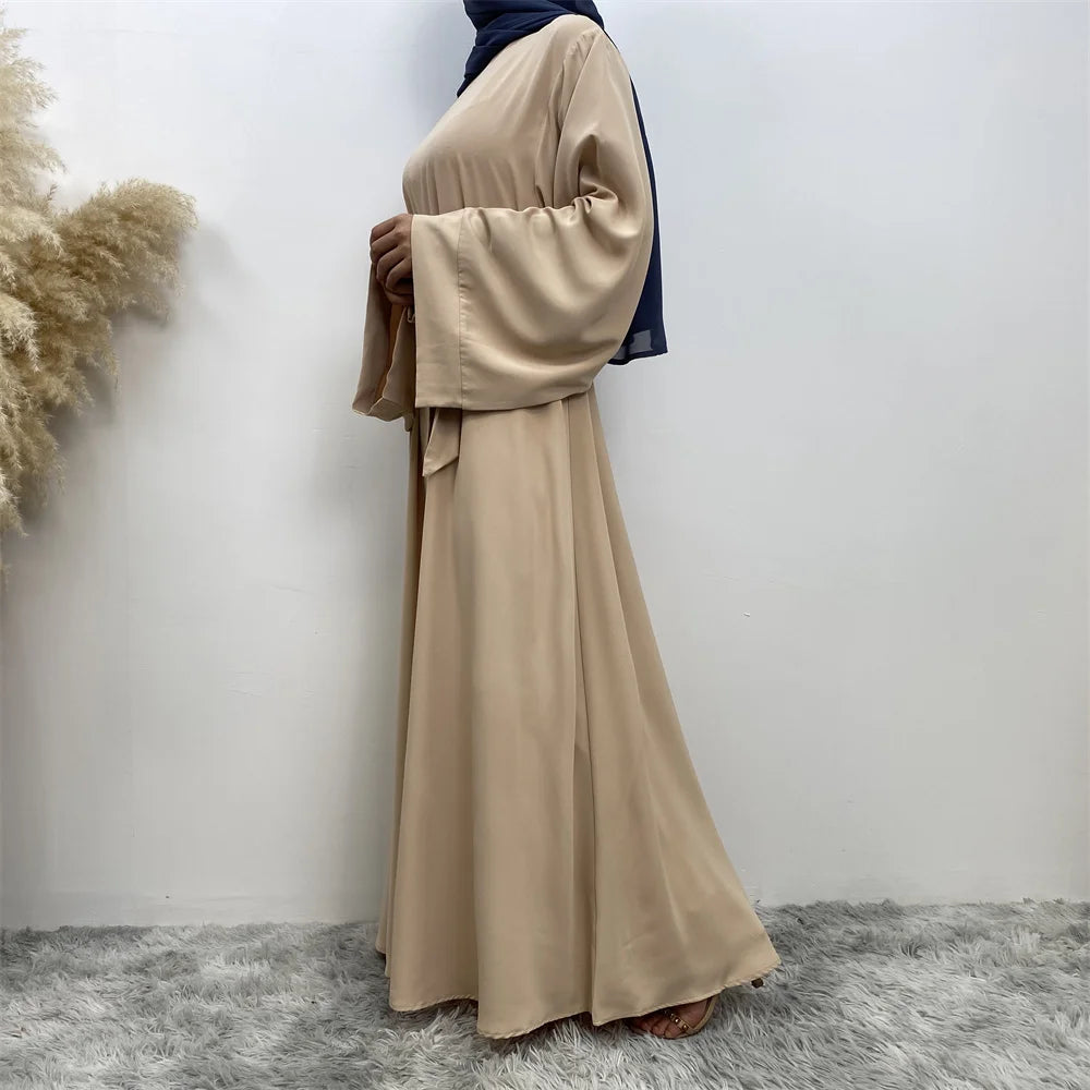 Modest Turkish Kaftan Abaya – Muslim Ramadan Maxi Dress for Women