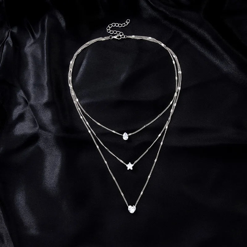 Multilayer Zircon Pendant Choker Necklace – Women’s Party Jewelry Gift