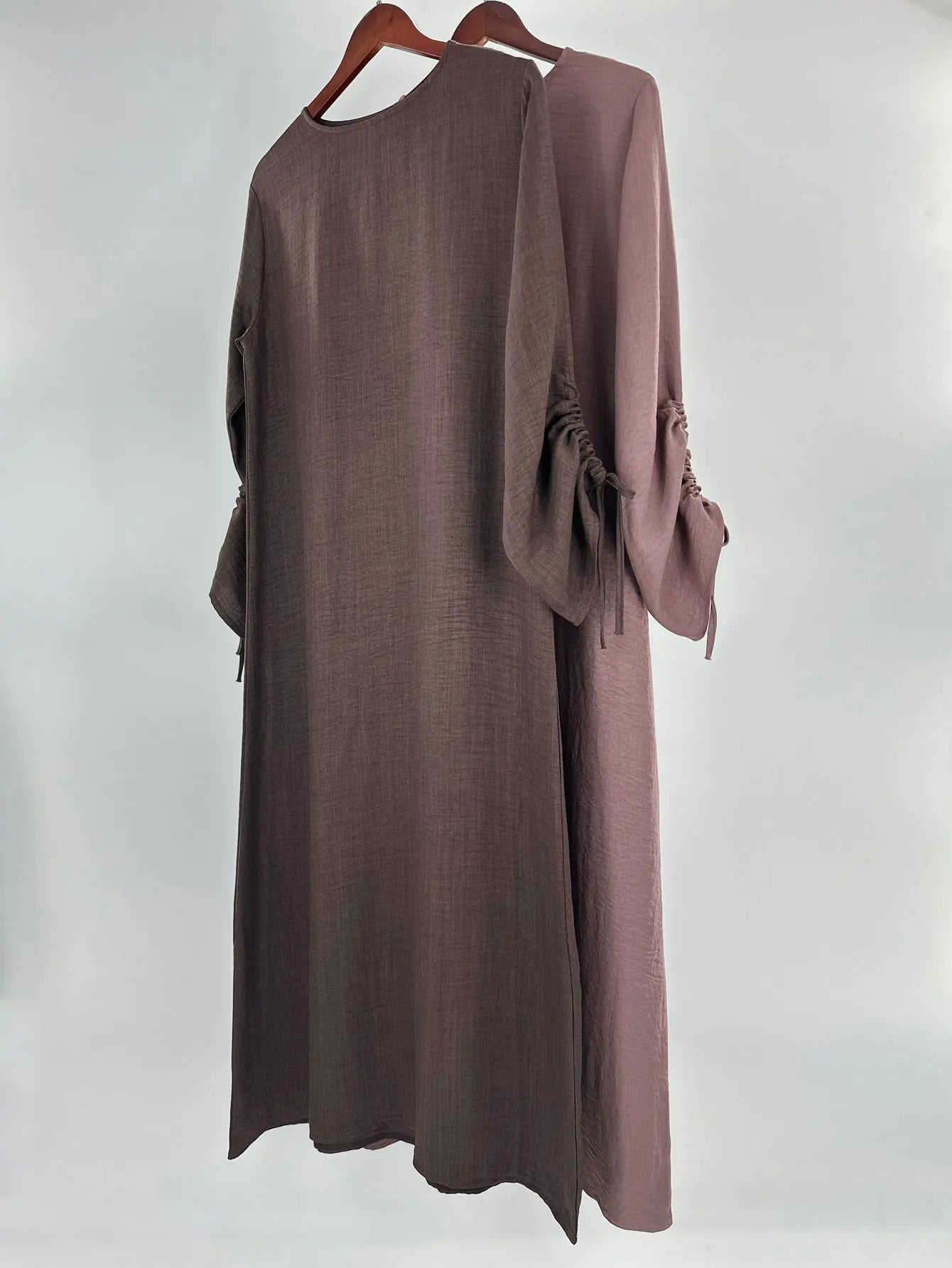 Lace-Up Sleeve Abaya Kaftan – Modest Eid Maxi Dress