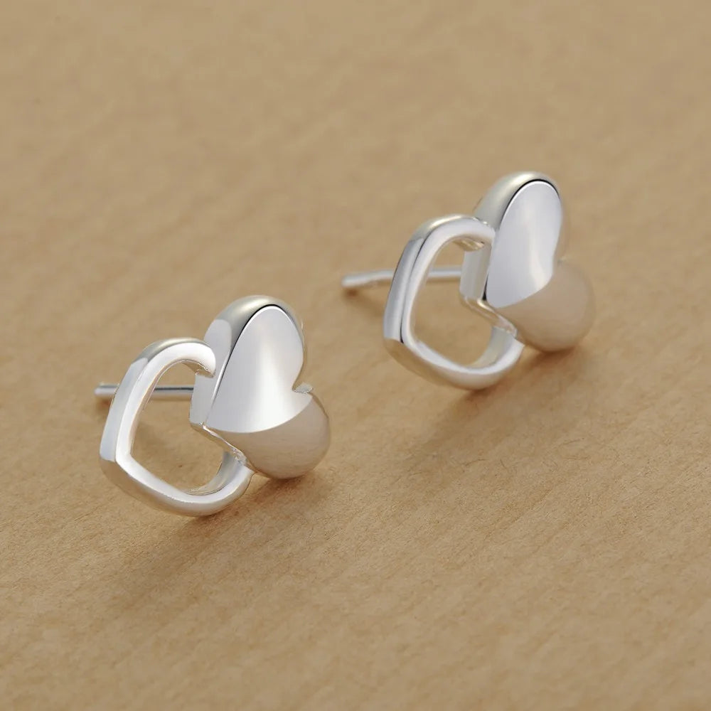925 Sterling Silver Heart Earrings – Exquisite Women’s Jewelry Gift