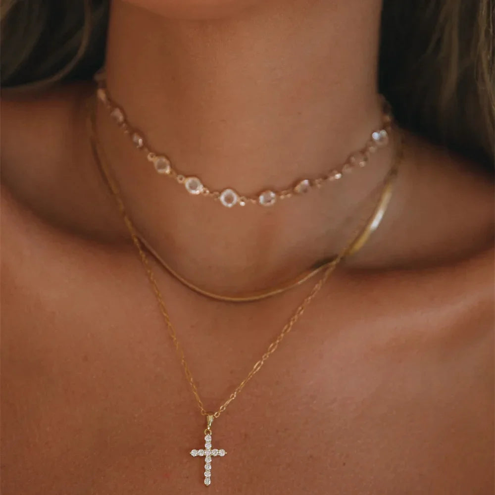 Vintage Punk Gold-Plated Coin Pendant Necklace – Thick Chain Hip Hop Jewelry