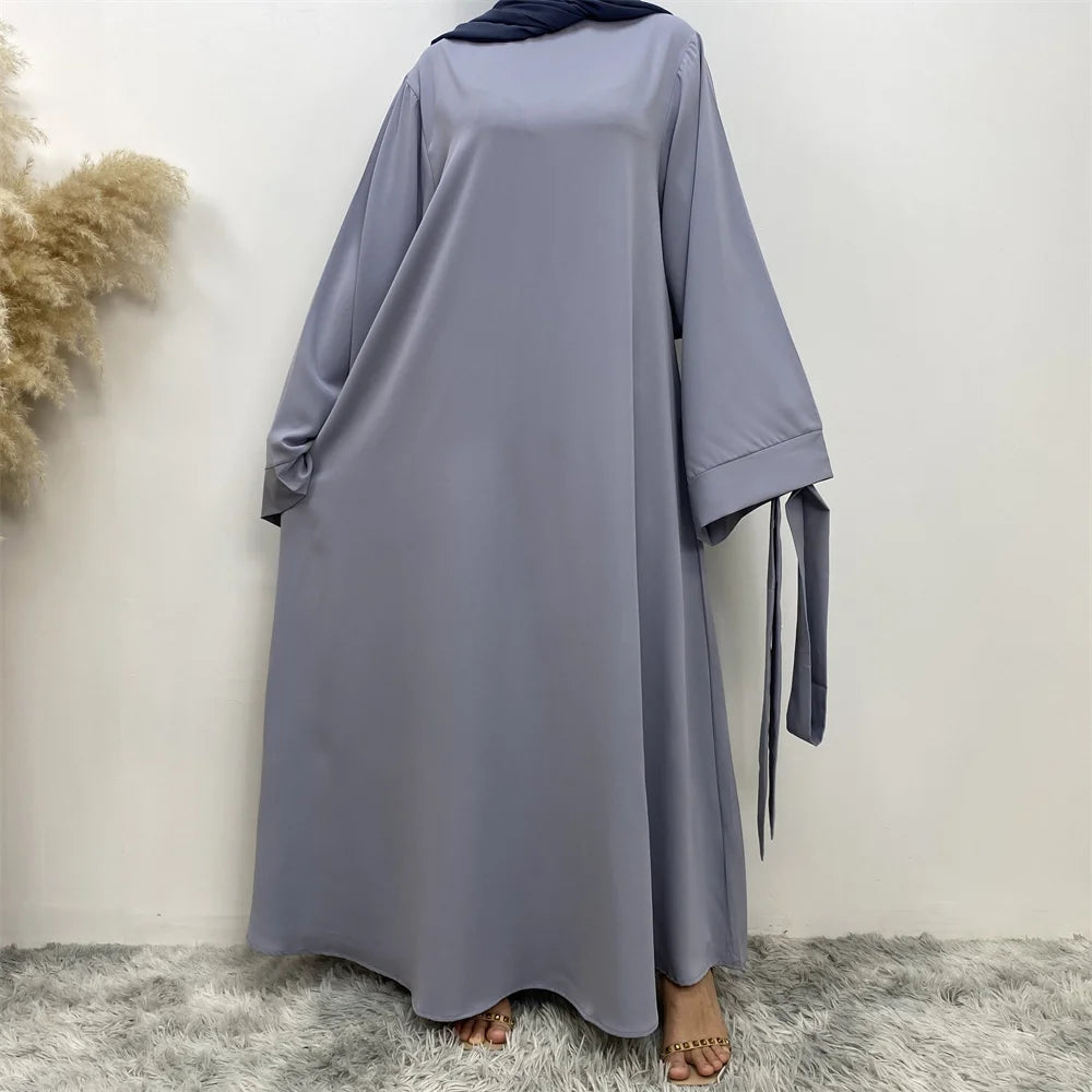 Modest Turkish Kaftan Abaya – Muslim Ramadan Maxi Dress for Women