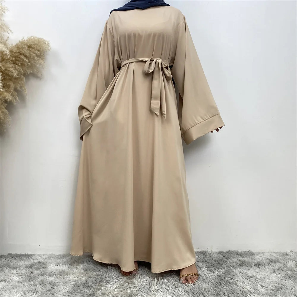Modest Turkish Kaftan Abaya – Muslim Ramadan Maxi Dress for Women