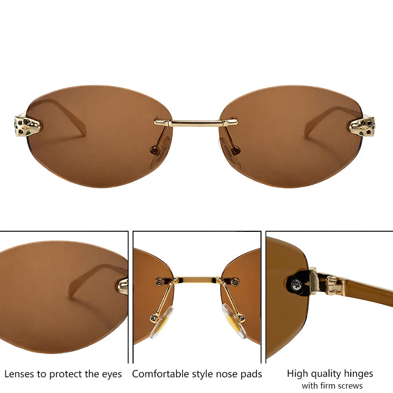 Lunettes Hexagonales Sans Monture Luxe Femme