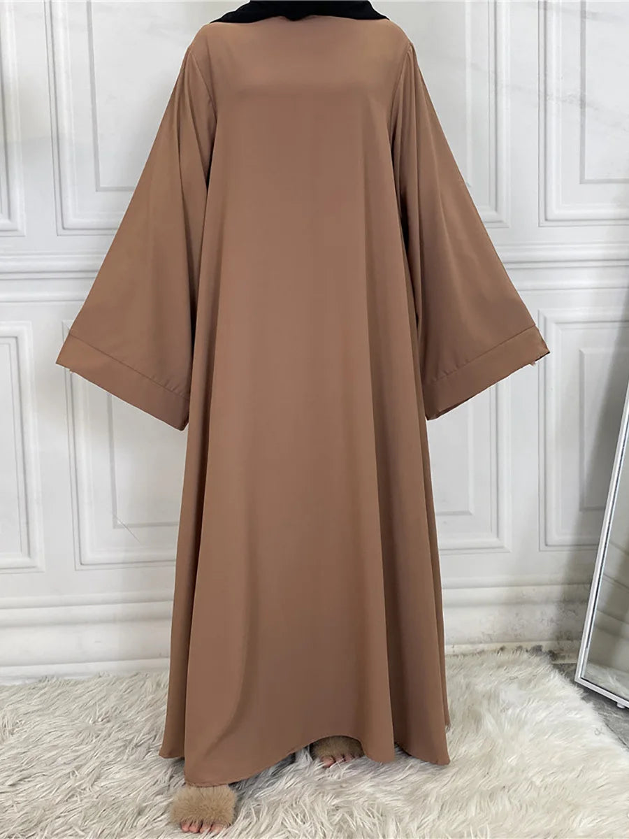 Modest Turkish Kaftan Abaya – Muslim Ramadan Maxi Dress for Women