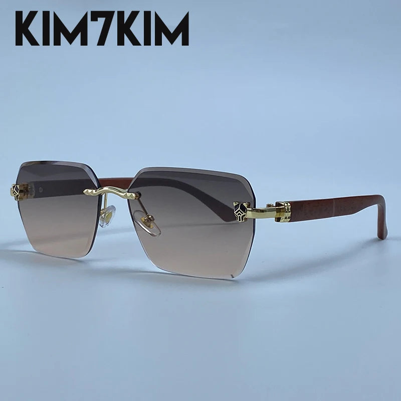 Lunettes de Soleil Photochromiques Sans Monture Luxe Homme