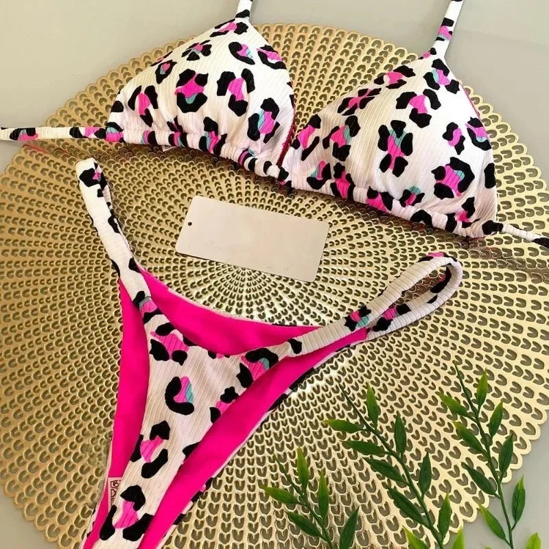 Leopard Print Bikini Set – Sexy Women Swimwear