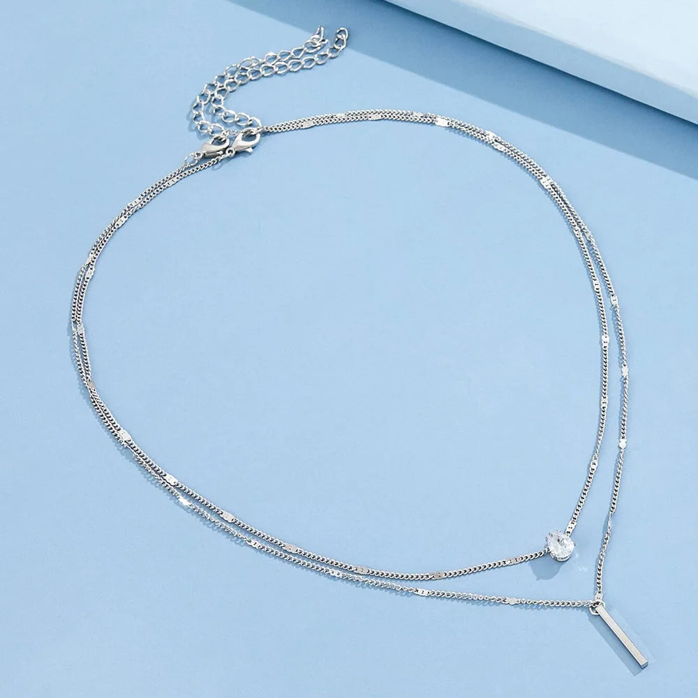 Multilayer Zircon Pendant Choker Necklace – Women’s Party Jewelry Gift