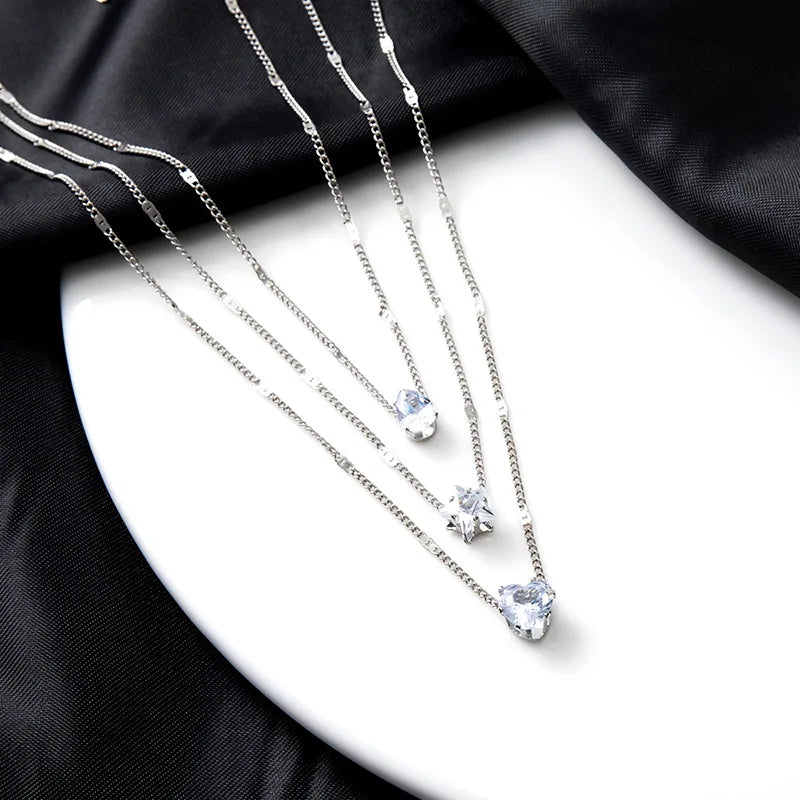 Multilayer Zircon Pendant Choker Necklace – Women’s Party Jewelry Gift