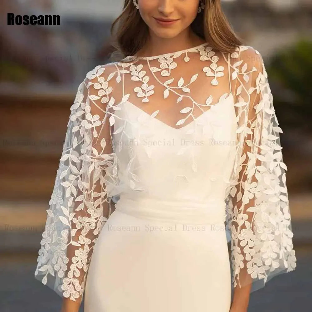 Custom Lace Appliqué Mermaid Wedding Dress – Open Back Tulle Bridal Gown