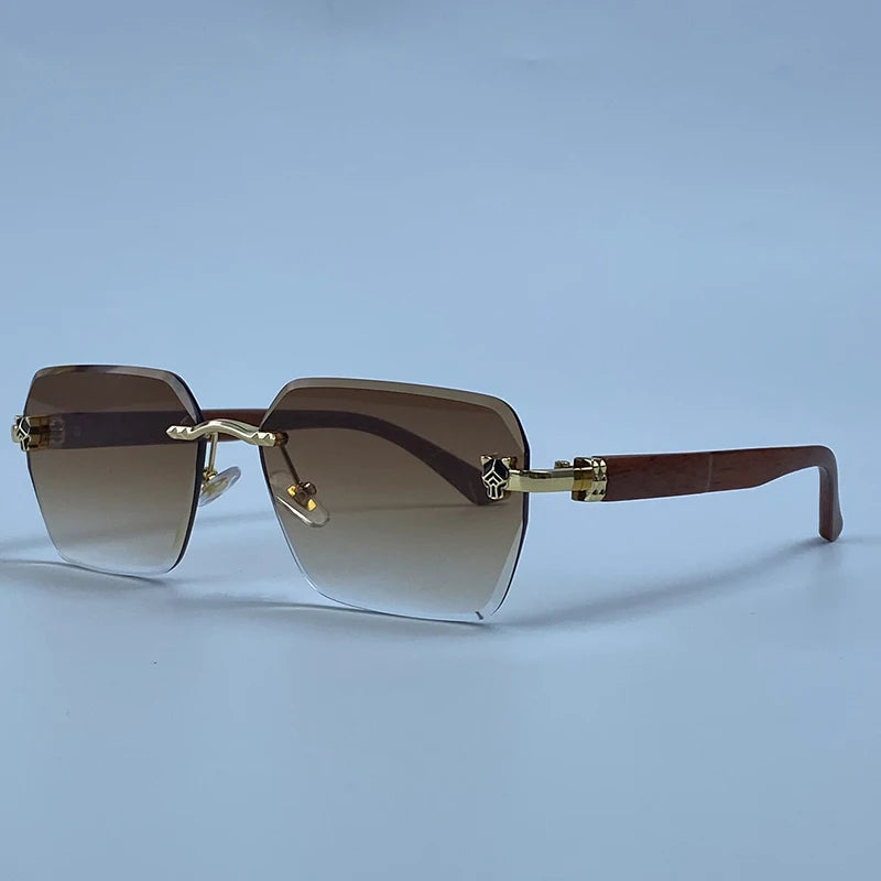 Lunettes de Soleil Photochromiques Sans Monture Luxe Homme