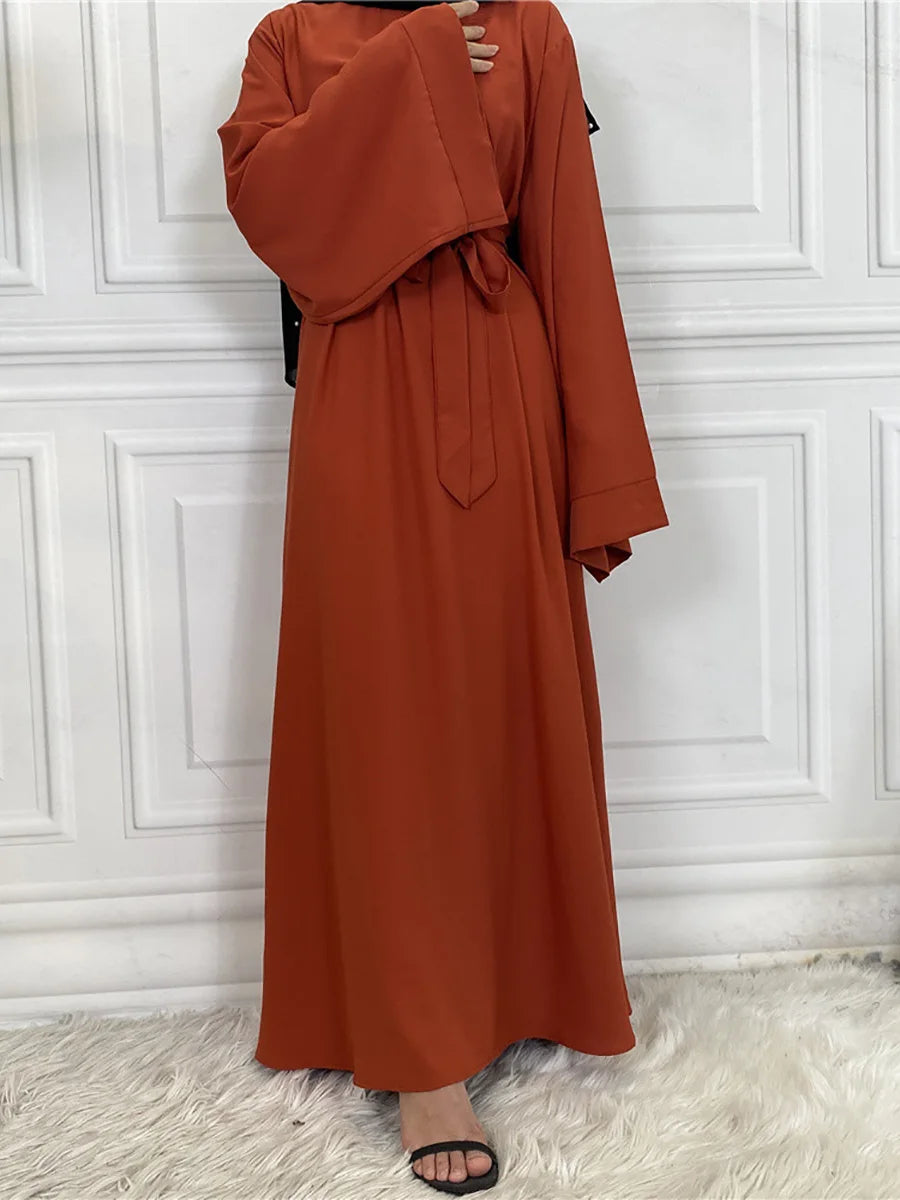 Modest Turkish Kaftan Abaya – Muslim Ramadan Maxi Dress for Women