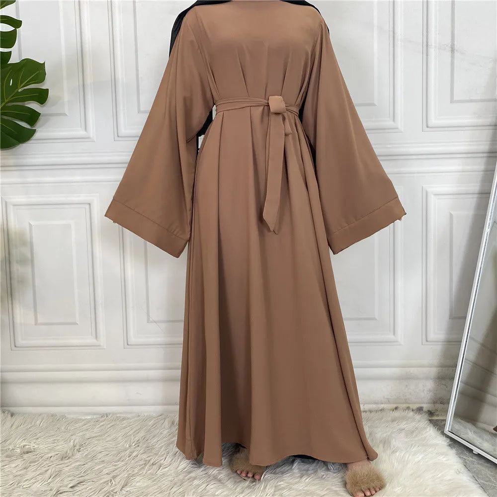 Modest Turkish Kaftan Abaya – Muslim Ramadan Maxi Dress for Women