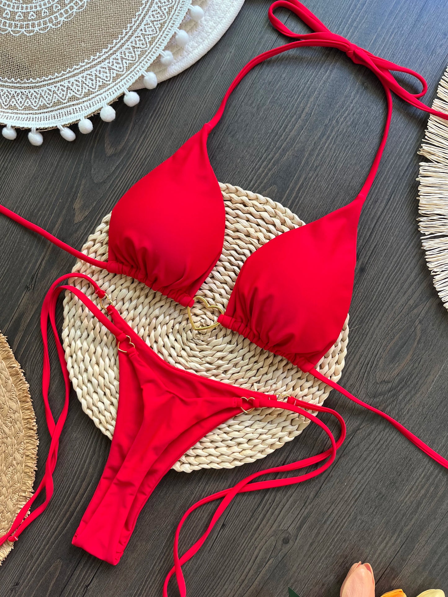Sexy Triangle Thong Bikini Set – Women Beachwear