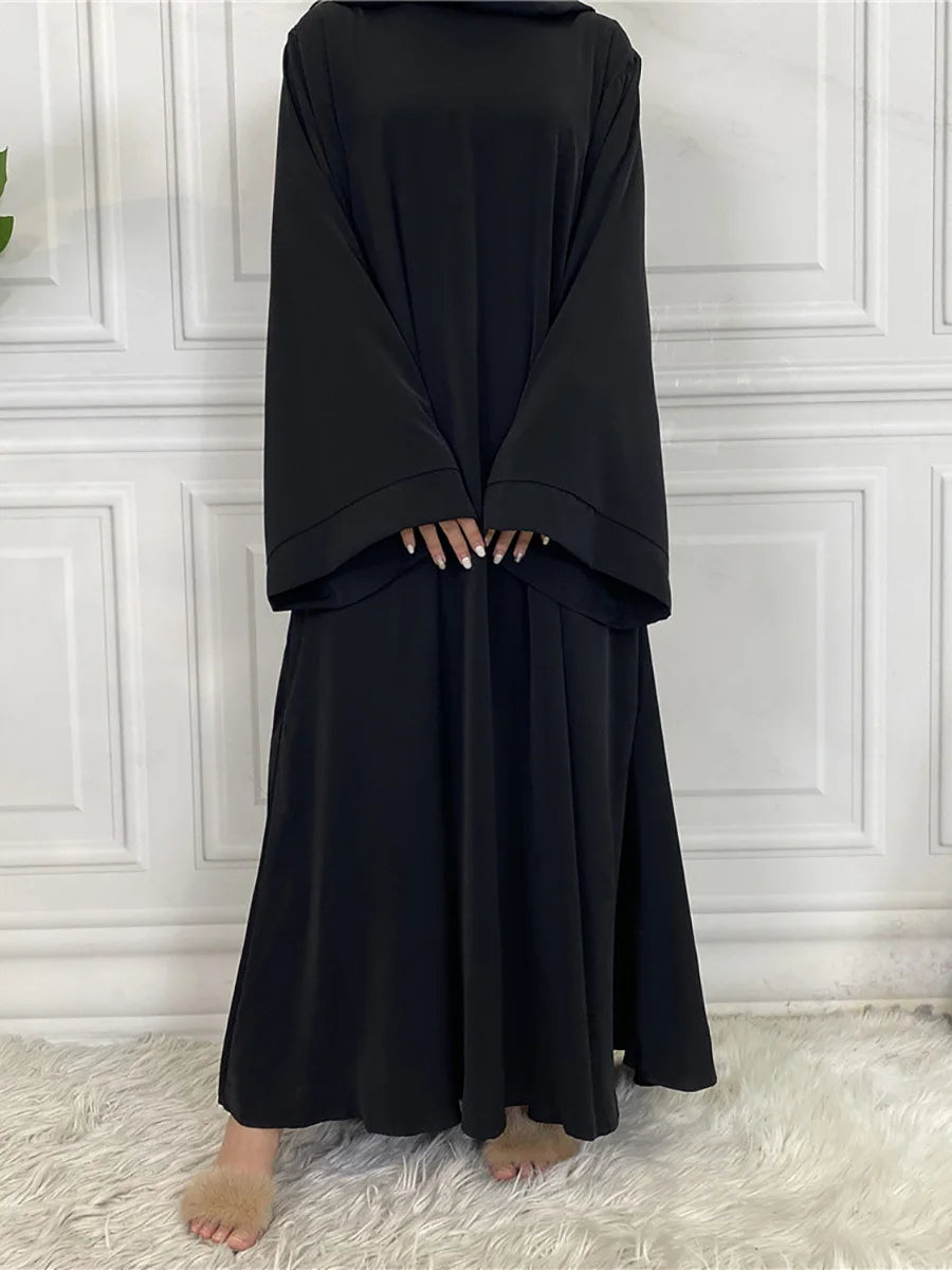Modest Turkish Kaftan Abaya – Muslim Ramadan Maxi Dress for Women