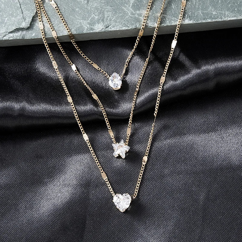 Multilayer Zircon Pendant Choker Necklace – Women’s Party Jewelry Gift