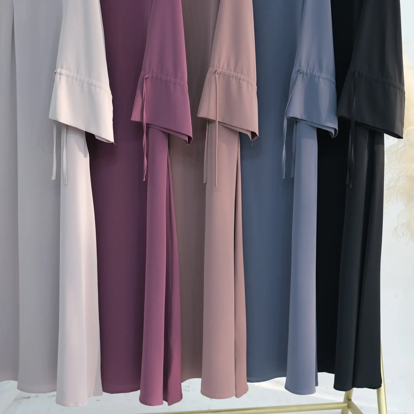Bow Lace-Up Abaya Kaftan – Elegant Muslim Eid Maxi Dress 2026