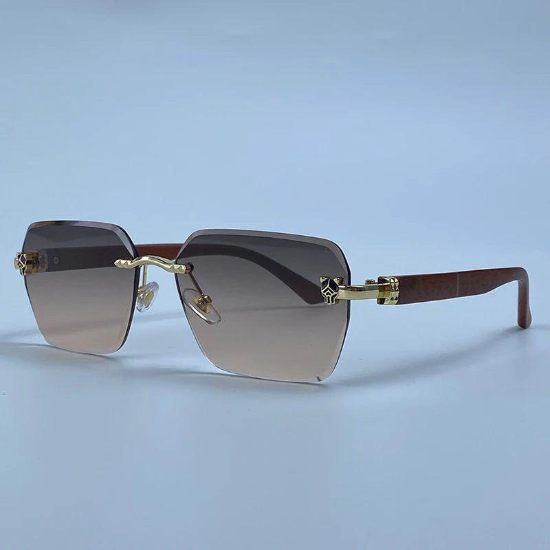 Lunettes de Soleil Photochromiques Sans Monture Luxe Homme