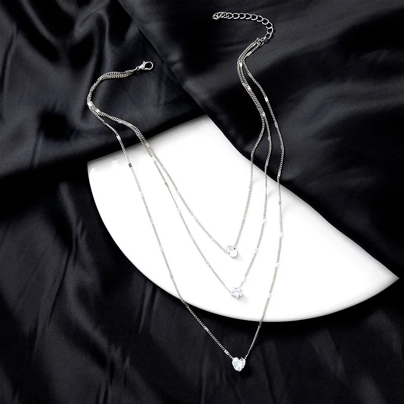 Multilayer Zircon Pendant Choker Necklace – Women’s Party Jewelry Gift