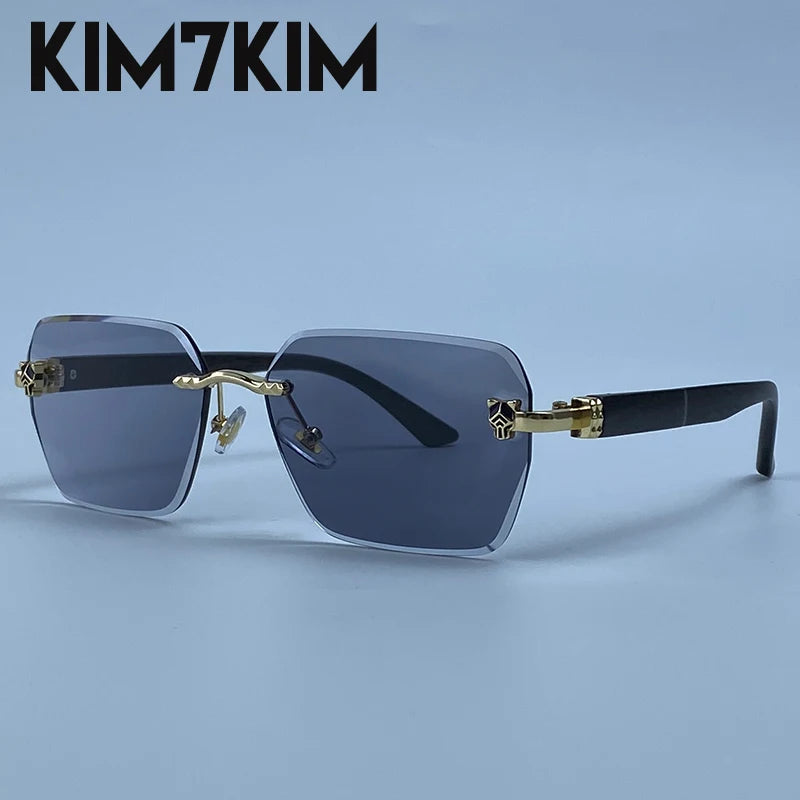 Lunettes de Soleil Photochromiques Sans Monture Luxe Homme