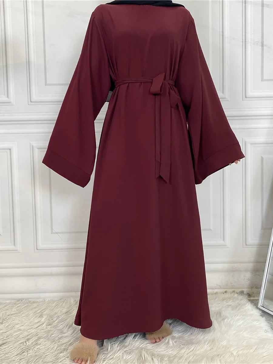 Modest Turkish Kaftan Abaya – Muslim Ramadan Maxi Dress for Women