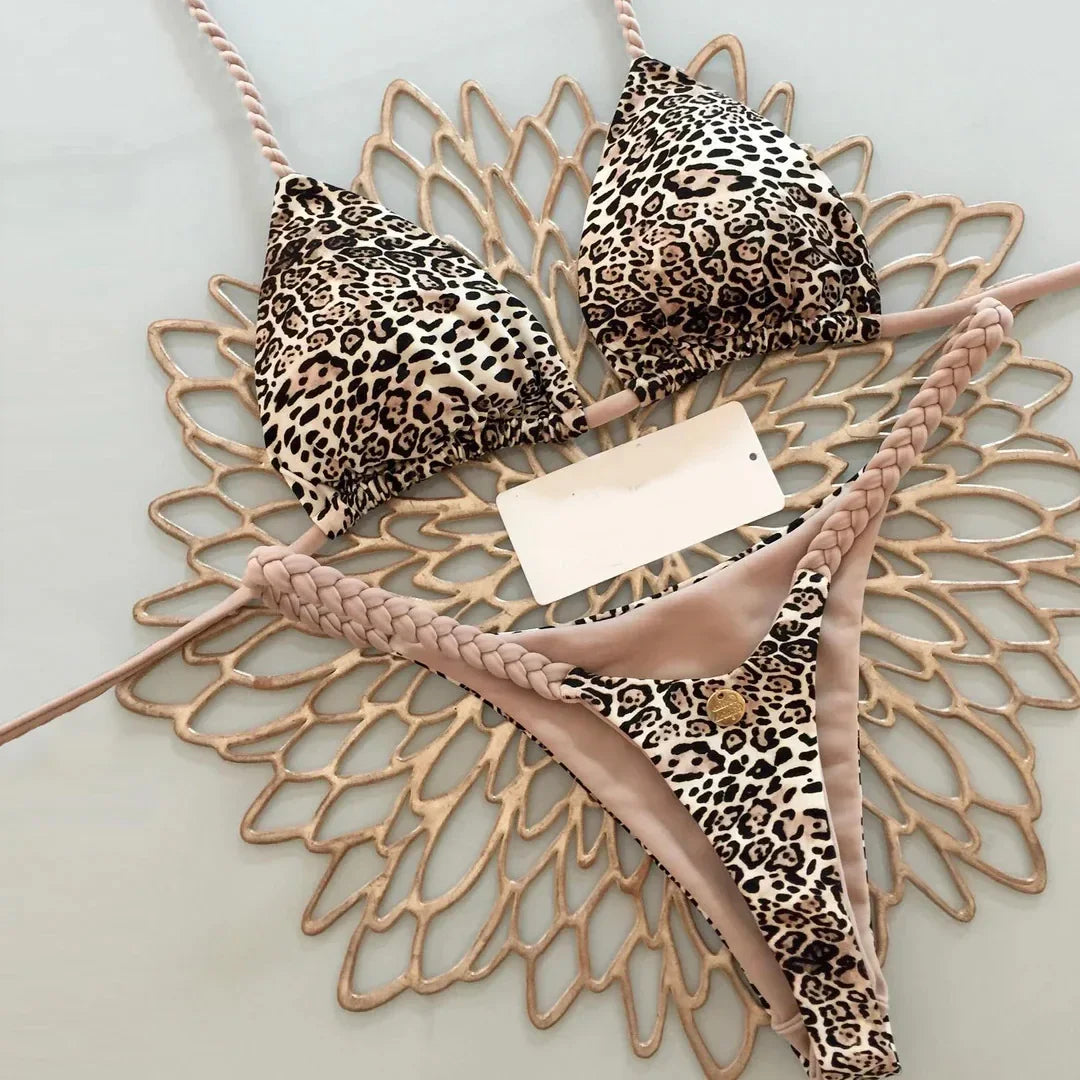 Leopard Print Bikini Set – Sexy Women Swimwear