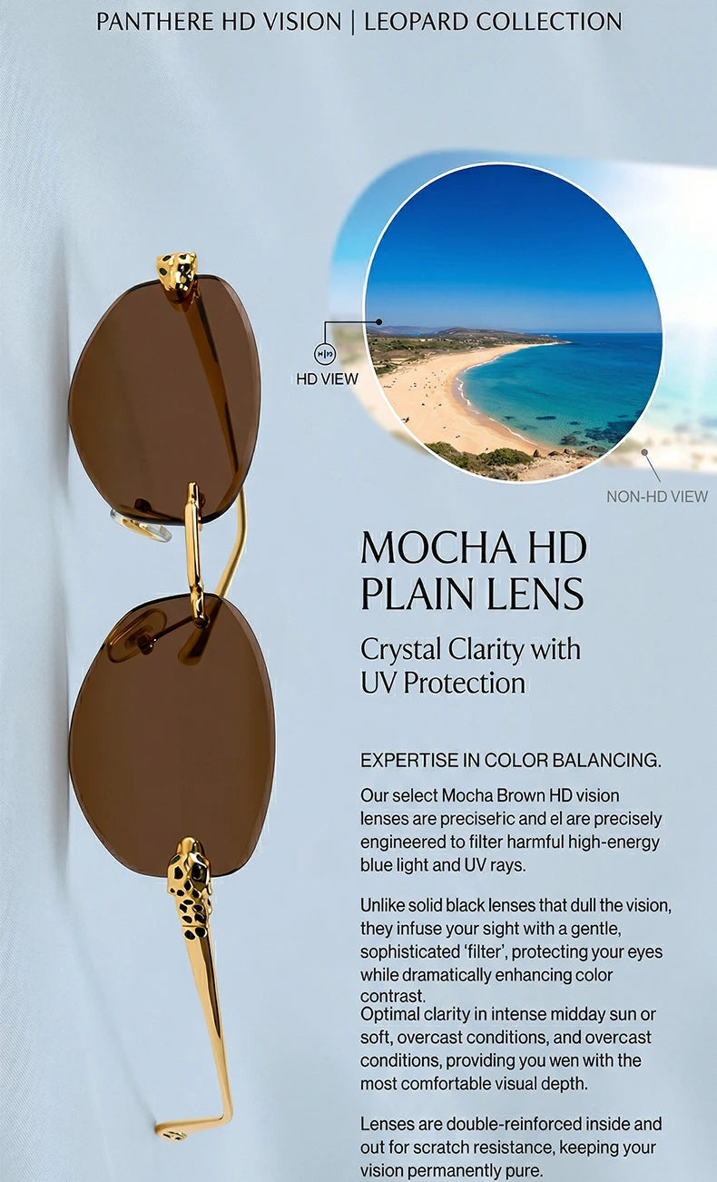 Lunettes Hexagonales Sans Monture Luxe Femme