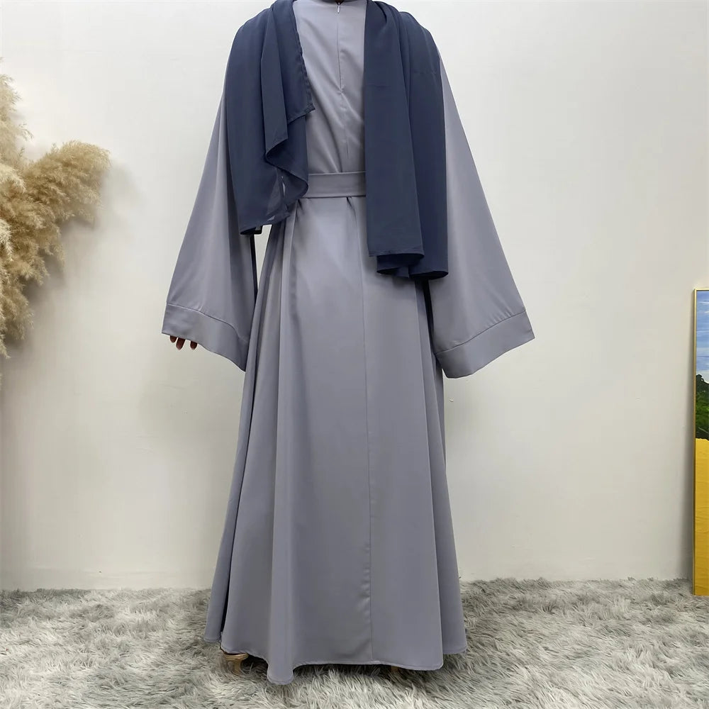 Modest Turkish Kaftan Abaya – Muslim Ramadan Maxi Dress for Women