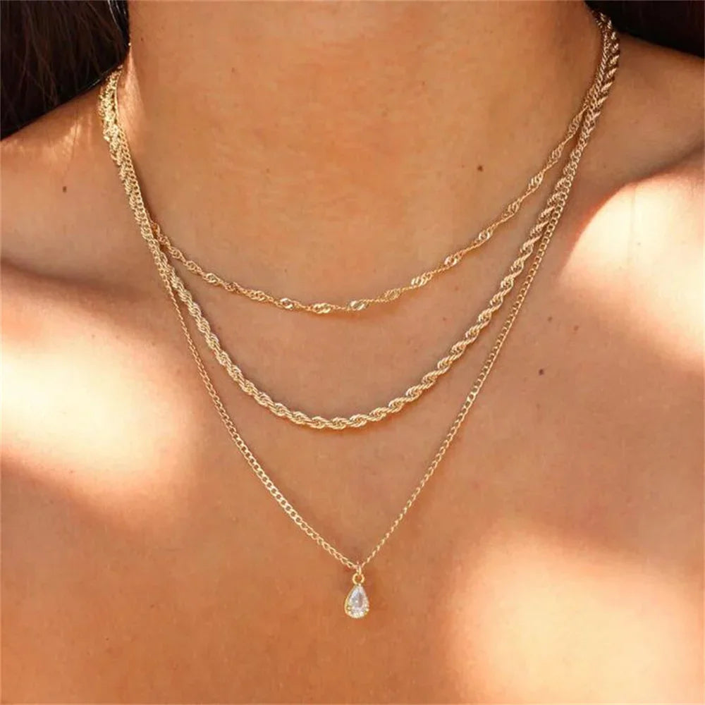 Vintage Punk Gold-Plated Coin Pendant Necklace – Thick Chain Hip Hop Jewelry