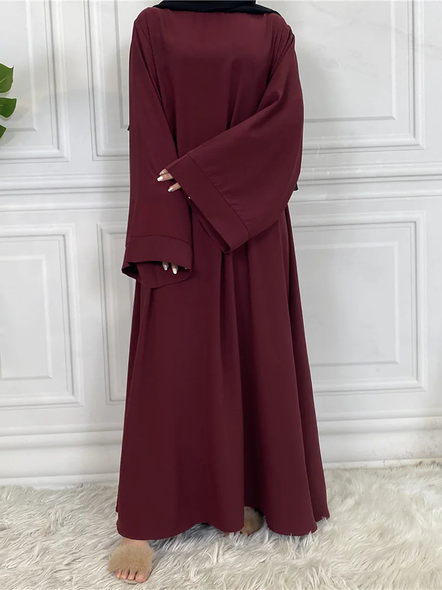 Modest Turkish Kaftan Abaya – Muslim Ramadan Maxi Dress for Women