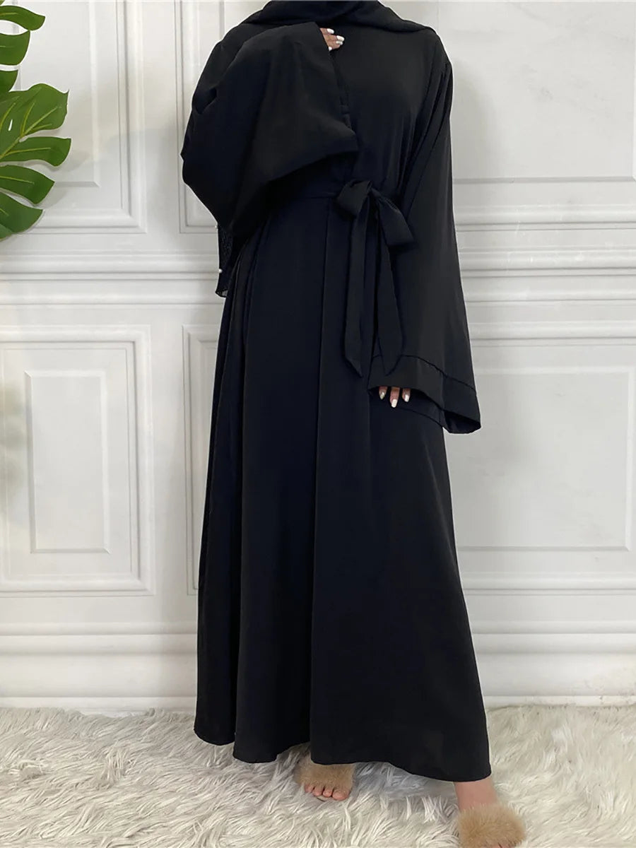 Modest Turkish Kaftan Abaya – Muslim Ramadan Maxi Dress for Women