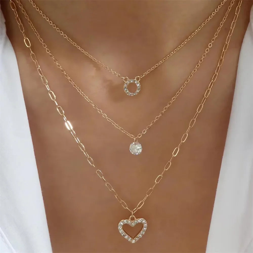 Vintage Punk Gold-Plated Coin Pendant Necklace – Thick Chain Hip Hop Jewelry