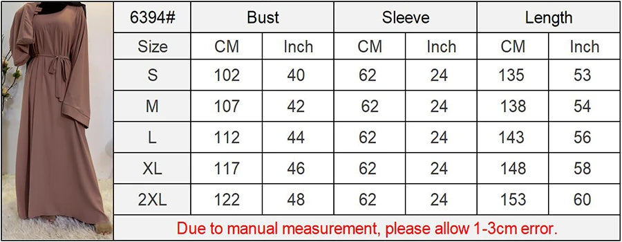 Modest Turkish Kaftan Abaya – Muslim Ramadan Maxi Dress for Women