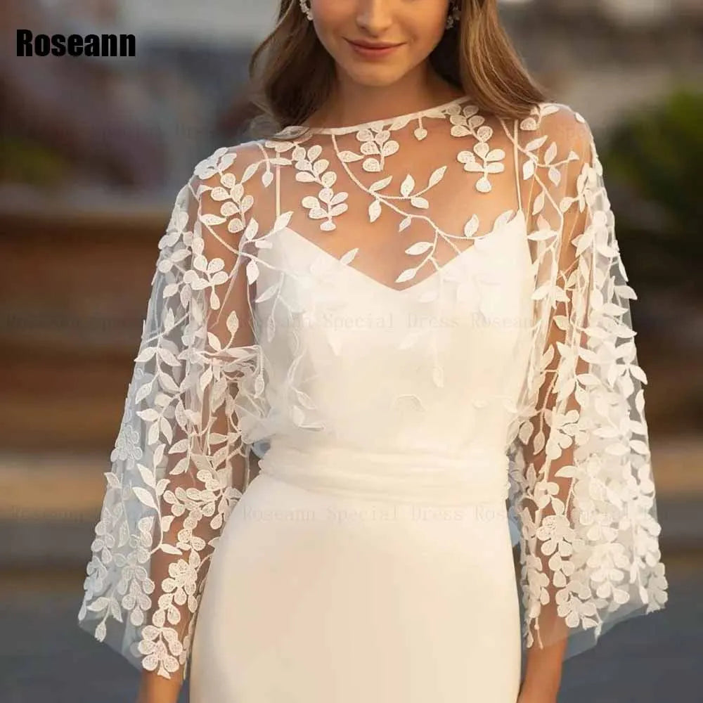Custom Lace Appliqué Mermaid Wedding Dress – Open Back Tulle Bridal Gown