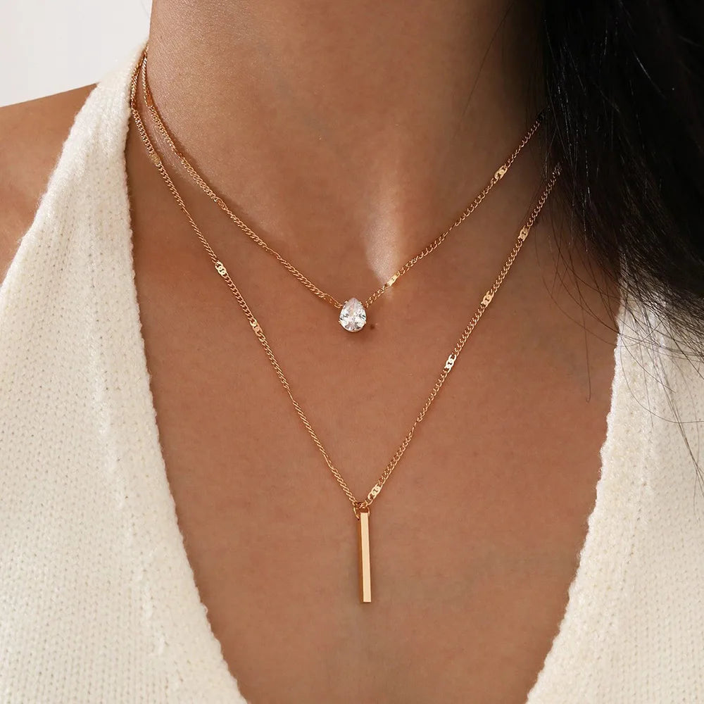 Multilayer Zircon Pendant Choker Necklace – Women’s Party Jewelry Gift