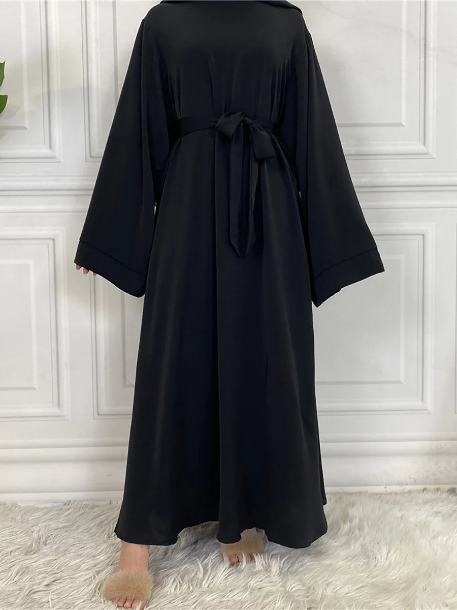 Modest Turkish Kaftan Abaya – Muslim Ramadan Maxi Dress for Women