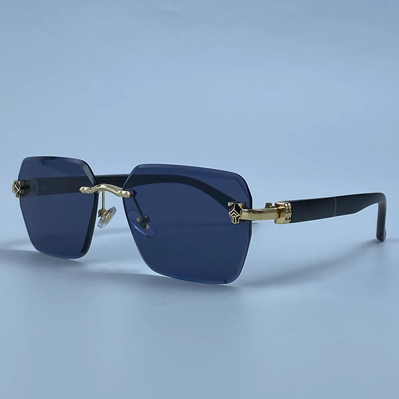 Lunettes de Soleil Photochromiques Sans Monture Luxe Homme