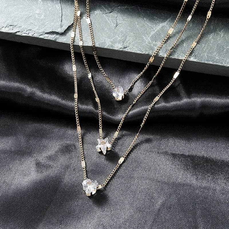 Multilayer Zircon Pendant Choker Necklace – Women’s Party Jewelry Gift