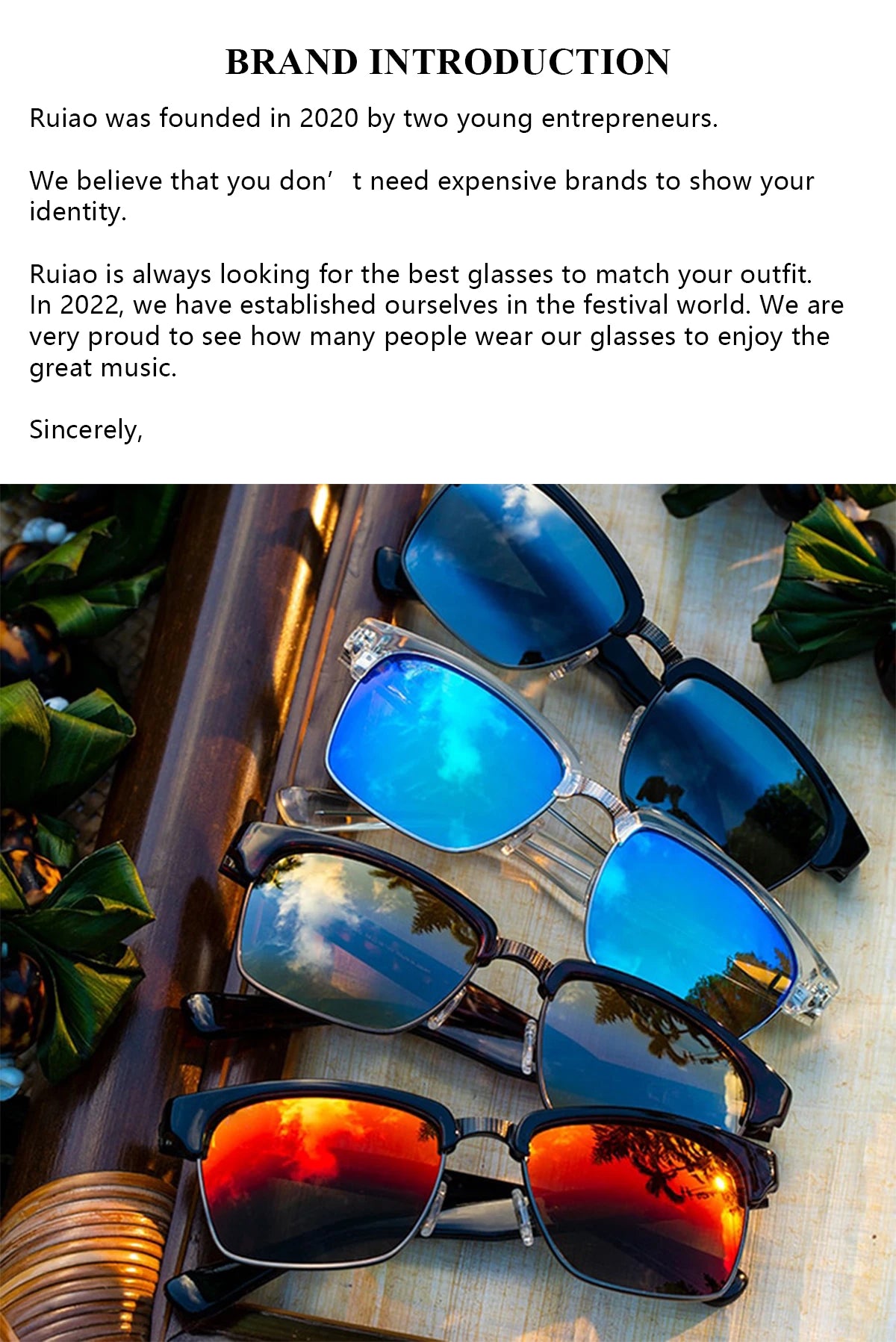 Ruiao Sunglasses Carrées Premium