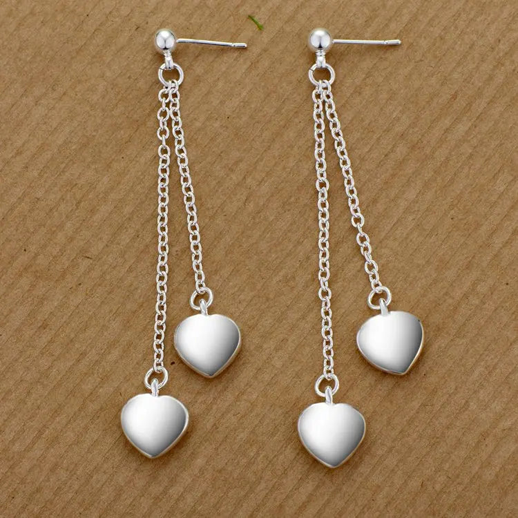 925 Sterling Silver Heart Earrings – Exquisite Women’s Jewelry Gift