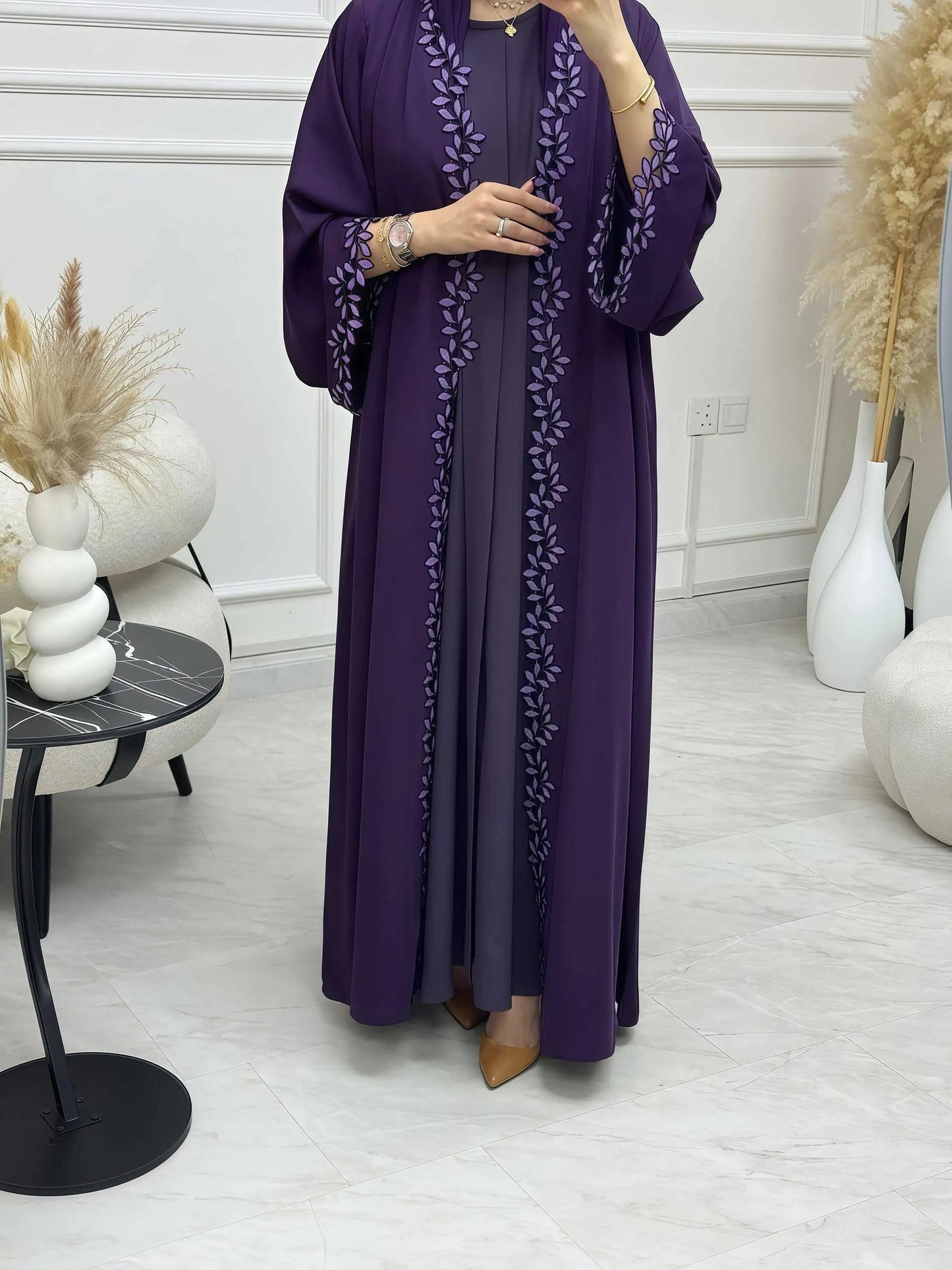 Abaya Beige Élégante Dubaï