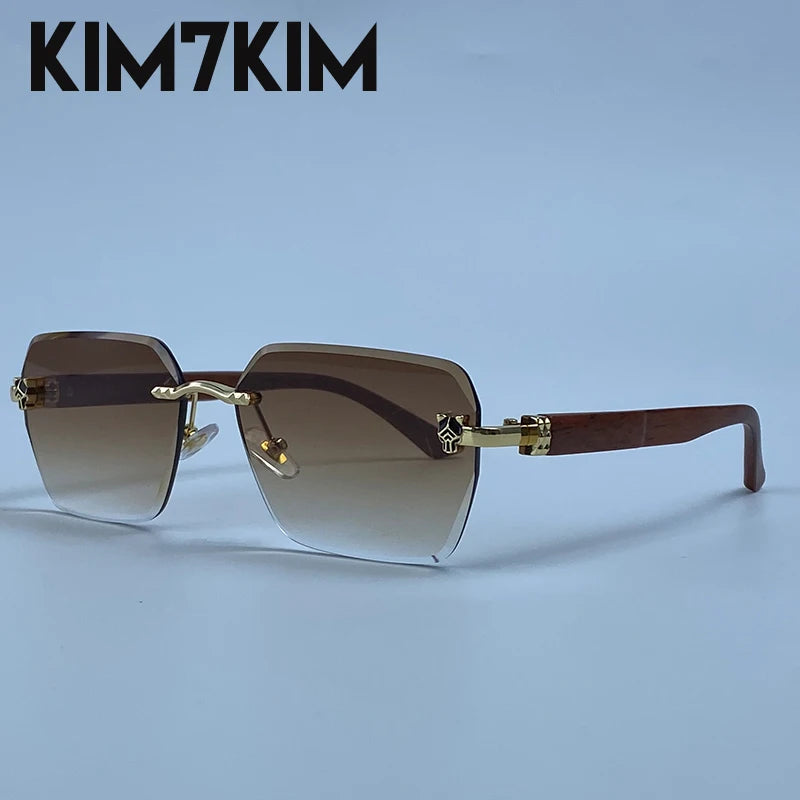 Lunettes de Soleil Photochromiques Sans Monture Luxe Homme