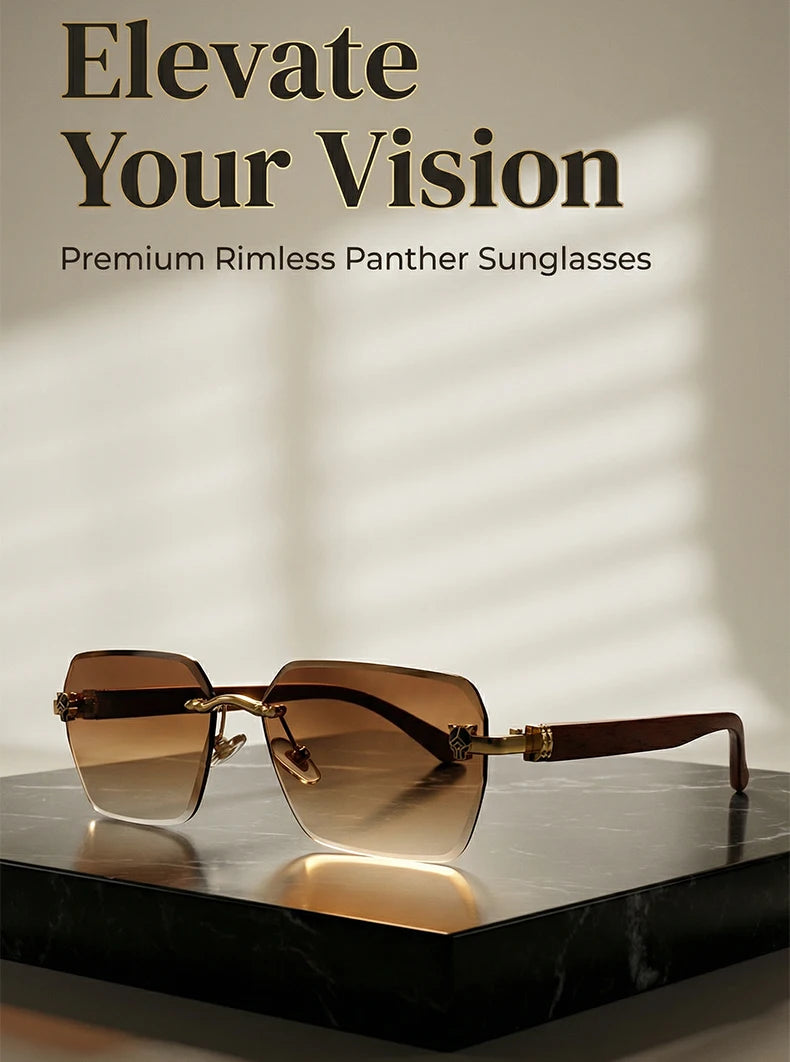 Lunettes de Soleil Photochromiques Sans Monture Luxe Homme