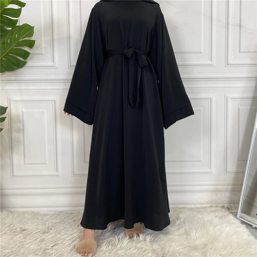 Modest Turkish Kaftan Abaya – Muslim Ramadan Maxi Dress for Women